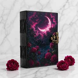 Handmade Vintage moon Leather Travel Diary Leather Notebook Embossed Leather <b>Writing</b> <b>Journal</b> - Product Image 3