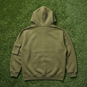 <b>Women's</b> Olive <b>Green</b> Oversized Hoodie <b>Fleece</b> Sweatshirt Cargo Sleeve Pocket Custom Logo Streetwear - Product Image 6