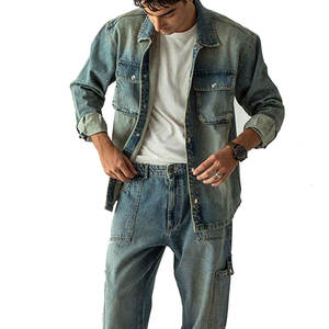 Camisa de Mezclilla Premium para Hombre, Corte Slim Fit, Algodón Elástico, Puños Elásticos, Manga Larga, con Doble Bolsillo en el Pecho - Product Image 2