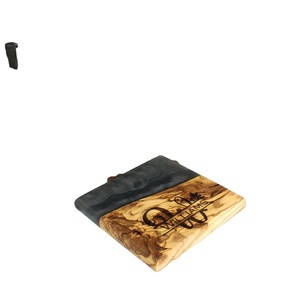 Sous-verres en résine époxy de style classique, nouveau design, bois d'acacia, thé, café, lait, tapis de cuisine anti-dérapants, 300 mm de diamètre, personnalisés - Product Image 3