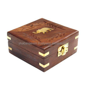 Boîte à bijoux en bois MDF artisanale, organisateur de rangement décoratif pour bagues, boucles d'oreilles et cadeaux, idéale pour les cadeaux de mariage - Product Image 1