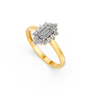 Anillo de Oro Sólido de 14K, 9K, 10K y 18K con Diamante de Laboratorio, Certificado IGI, RJC, ODM, OEM, Fabricante de Joyería Fina Ética, Venta al Por Mayor R101862 - Product Image 1