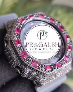 นาฬิกาเพชรแบบกำหนดเอง Pragalbh Jewels ประดับเพชรโมอิสซาไนต์ ตัวเรือนสแตนเลสสตีล นาฬิกาฮิปฮอปสุดหรูสำหรับผู้ชายและผู้หญิง - Product Image 4