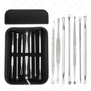 Premium 7 Piece Stainless Steel Acne Extraction Kit with Custom Branding Blackhead Remover Pore Cleaner <b>Tools</b> - Product Image 3