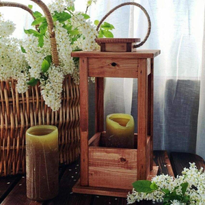 Farol de Madera Rústico Colgante, Ecológico, Hecho a Mano, Personalizable, Decorativo, Centro de Mesa para Sala de Estar, Interior - Product Image 3