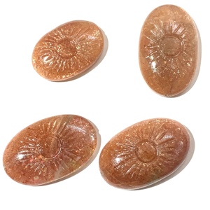 Piedra Preciosa Suelta de Piedra Solar Natural |   Cabujón de Piedra Solar Naranja de Alta Calidad / Gema Facetada para la Fabricación de Joyas - Product Image 6