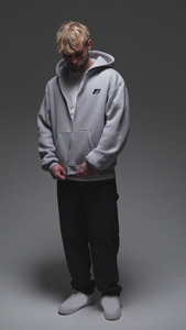 Custom Logo <b>Zip</b> Up Hoodies Men Heavyweight Cotton Fleece Streetwear Oversized Full <b>Zip</b> Sweatshirt Bulk Wholesale OEM Supplier - Product Image 6