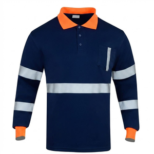 Camiseta Polo de Manga Larga Reflectante de Alta Visibilidad, Diseño Nuevo, Ropa de Trabajo Cómoda y Ligera para Hombre, Camisetas Polo de Alta Visibilidad - Product Image 1