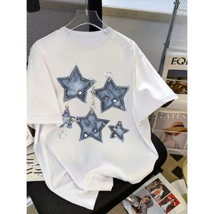Camisetas de Algodón con Estampado 3D, Elegantes, Lindas, Cómodas, Suaves, Transpirables, de Manga Corta, con Personajes de Dibujos Animados, para Mujeres y Niños, Uso Diario, Casual - Product Image 3