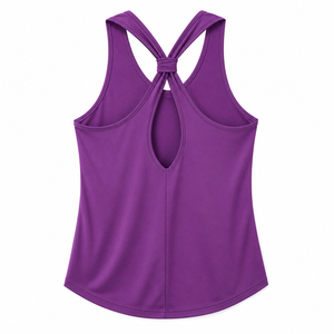 Débardeur de sport pour femme à col rond, séchage rapide, coupe ample, décontracté, pour la course, l'entraînement, la gym et le yoga, avec logo personnalisé - Product Image 2