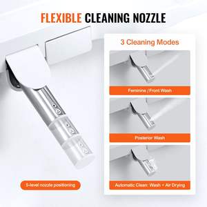 Electric <b>Smart</b> Heated Bidet <b>Toilet</b> Seat with Side Arm Control Elongated Design - Product Image 3