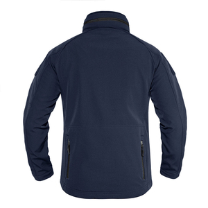 Veste softshell à capuche pour homme, coupe-vent, style vêtements de travail, fermeture éclair, couleur unie, vêtements d'extérieur pour l'hiver, écologique - Product Image 2