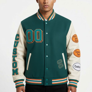 เสื้อแจ็คเก็ตวาร์ซิตี้ผู้ชายแบบมีโลโก้สั่งทำ คุณภาพสูง สำหรับโรงเรียนและวิทยาลัย สไตล์วินเทจ เสื้อแจ็คเก็ตเบสบอลแบบ Letterman สำหรับฤดูหนาว - Product Image 1