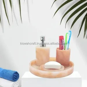 Fabuloso diseño de estilo de lujo Juegos de productos de baño Juego de baño a base de resina natural 100% Calidad hecha a mano a precios asequibles - Product Image 4