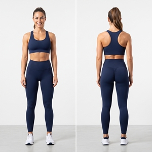 Conjunto Deportivo de 2 Piezas para Mujer, Cintura Alta, Sin Costuras, para Running, Gimnasio, Fitness, Yoga, Bra Deportivo y Leggings con Efecto Push-Up, Spandex y Nailon - Product Image 4