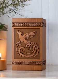 Handcrafted Rosewood Urn <b>Box</b> with Phoenix Bird Engraving Personalized <b>Memorial</b> Keepsake for Cremation Durable & Eco-Friendly - Product Image 6