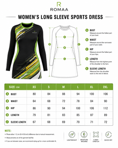 Vestido de Netball Personalizado en Negro, Verde, Amarillo y Blanco para Mujer, Uniforme de Equipo de Manga Larga, Ropa Deportiva de Secado Rápido y Alto Rendimiento - Product Image 4