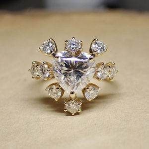 IGI/GIA Lab Grown Cut Diamond Vintage 14K Boda amarilla/Compromiso Anillo unisex Fine White Gold Party-Worthy Anniversary Ring - Product Image 1