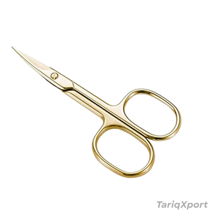 Ciseaux à cuticules en or massif, acier inoxydable allemand, pointe extra fine, 3,5 pouces, ciseaux de manucure pour la beauté - Product Image 2