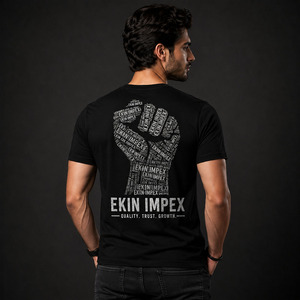 Camiseta con Estampado Gráfico Personalizado para Hombre, Camiseta de Algodón Estilo Urbano, Camiseta Negra Informal de Moda, Camiseta Extra Grande - Product Image 4