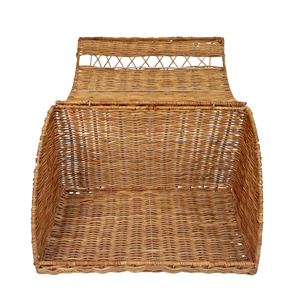 ตะกร้าใส่ขนมปังหวาย, ตะกร้าหวายมีฝาปิดแบบเปิดด้านหน้า, ที่เก็บของในครัว, กล่องเก็บของ, ภาชนะใส่เครื่องปรุง, ตู้เก็บของจากเวียดนาม - Product Image 6
