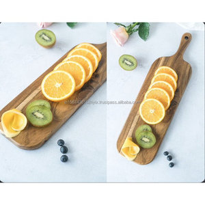 Planche à découper rectangulaire en bois fait à la main Ustensiles de cuisine artisanale Bloc de coupe magnifiquement fabriqué à partir de bois naturel Parfait - Product Image 2