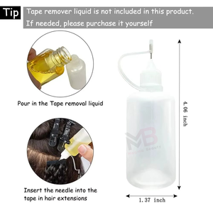 Outil de pose d'extensions capillaires personnalisable à usage commercial, en acier/métal, couleur beige, logo personnalisé, pinces de sectionnement des cheveux, peigne - Product Image 6