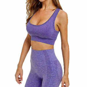 Ensemble de yoga grande taille pour femme, tenue de fitness très extensible, ensemble d'entraînement sans couture 2 pièces, tenue de sport amincissante - Product Image 2