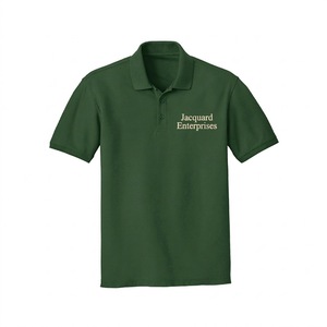 Camisetas polo transpirables de color verde, a la moda, para hombre, de corte ajustado, con logotipo personalizado, cómodas, de talla grande, sublimadas. - Product Image 1