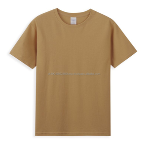 210g pur coton à manches courtes t-shirt hommes logo vierge impression 24 couleurs Simple 100% coton, t-shirt pour hommes, coupe ample - Product Image 2