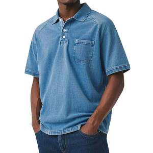 Polo personnalisé pour homme - Meilleure vente, coupe décontractée, tissu doux lavé, manches courtes, chemise décontractée avec poche, mélange coton/polyester 220 GSM - Product Image 5