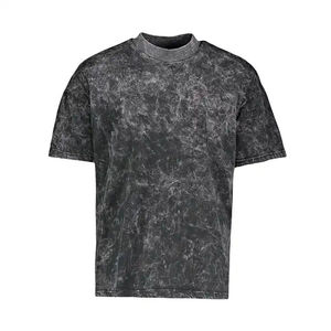 Nouveau style T-shirts pour hommes en coton épais 100% délavé à l'acide, écologiques, à séchage rapide et personnalisables - Meilleures ventes en gros - Product Image 1