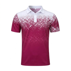 custom Mens <b>polo</b> Shirt quickdry lightweight Customized vneck shortsleeve sublimated pink <b>white</b> <b>polo</b> shirts wholesale regular fit - Product Image 1
