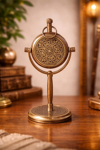 Retro Brown Finish Brass <b>Table</b> <b>Clock</b> Classic Desktop Timepiece Antique Style Office Home Decor - Product Image 4