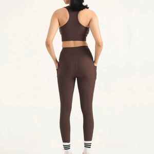Fall Clothing 3 Piece Set Women Custom LOGO Streetwear Sports Bra <b>Jacket</b> and Flare <b>Yoga</b> Pants Set for Women - Product Image 6
