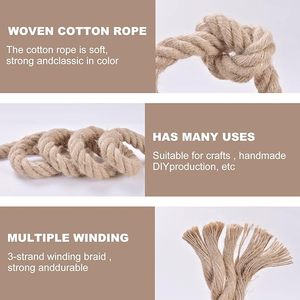 Natural White Cotton <b>Rope</b> Braided Twisted Industrial Multi-Purpose DIY Wholesale Packing Tying <b>Rope</b> Canvas <b>Rope</b> Buy Commercial - Product Image 5