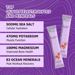 Poudre d'électrolytes la plus vendue pour l'équilibre hydrique, l'amélioration de la fonction du système nerveux et l'hydratation cellulaire ( glucides totaux ) - Product Image 2