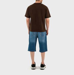 Camiseta de Manga Corta para Hombre Hecha en Pakistán, Camisetas Personalizadas Extra Grandes, Color Marrón Oscuro, Estilo Urbano Minimalista, Cómoda de Usar - Product Image 2