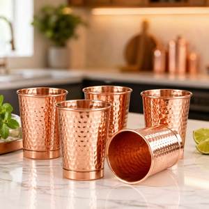High Quality Pure Copper <b>Glass</b> <b>Tumbler</b> Set 2-Piece Leak-Proof Eco-Friendly Dishwasher Safe Microwave Safe Boiling Water Safe - Product Image 2