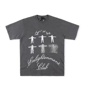 Camisetas estampadas de estilo callejero para hombre estilo Hip Hop, camiseta de moda holgada de gran tamaño de manga corta de algodón 100% personalizada - Product Image 2