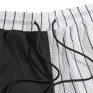 Shorts de basket-ball pour hommes en maille respirante à double couche brodés, 100% polyester, fabricant - Product Image 3