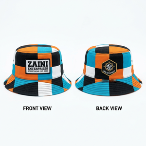 Unisex Summer Casual Bucket Hat 260 GSM Heavy Cotton Canvas Color <b>Block</b> 3D Embroidery Bows Custom Woven Patch PVC <b>Rubber</b> Logo - Product Image 6
