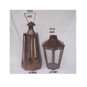 Haute qualité finition Antique laiton verre votive lanterne forme carrée bougeoir en métal pour la maison Diwali décor de fête - Product Image 4