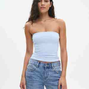 Women's Summer Tube <b>Tops</b> Strapless No Pad Slim Fit Plain Colour Custom Logo Breathable Cotton Tube <b>Tops</b> Women Tank <b>Tops</b> - Product Image 1