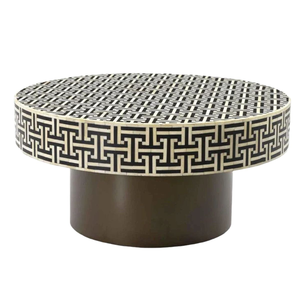 Table basse en os incrusté de haute qualité, élégante pièce maîtresse pour la décoration du salon, table basse en os incrusté artisanale - Product Image 5