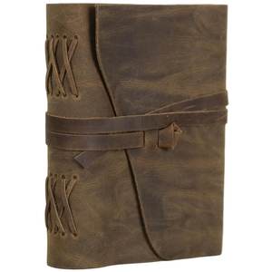 Journal en cuir véritable fait à la main, carnet en papier vintage ou carnet de croquis ou journal de yoga pour offrir en cadeau - Product Image 1