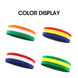 OEM Custom Embroidery Logo Summer Dry Breathable Comfortable <b>Thin</b> Cotton Non-Slip Sport Sweatband <b>Headband</b> for Cricket - Product Image 3