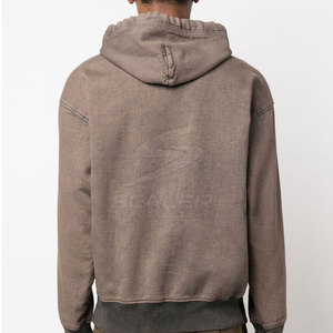 Sweat à capuche d'hiver délavé à l'acide de haute qualité, en mélange de coton durable, avec poche avant premium, écologique et respirant, pour le style de vie masculin - Product Image 4