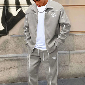 Veste de survêtement unisexe décontractée à manches longues, style streetwear, tendance, polyvalente, avec logo réfléchissant, OEM, polyester/nylon, légère - Product Image 1