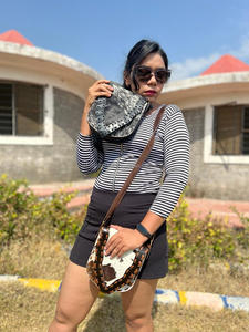 กระเป๋าสะพายไหล่หนังวัวแท้, กระเป๋าข้างสะพายข้างสไตล์ตะวันตก - Product Image 3